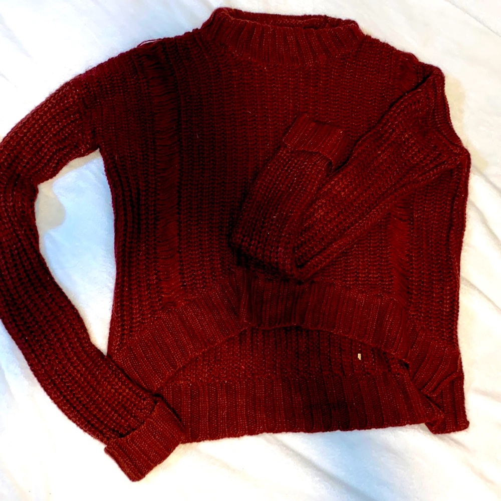 Derek Heart, Maroon Knitted Sweater